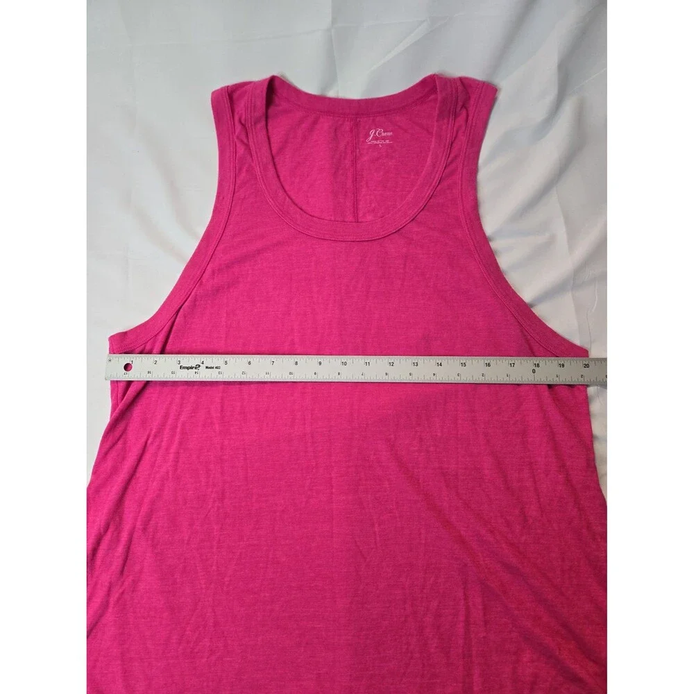 J.Crew Hot Pink Tank Top for Women L Y2K Barbiecore Tunic Summer Workout Beach